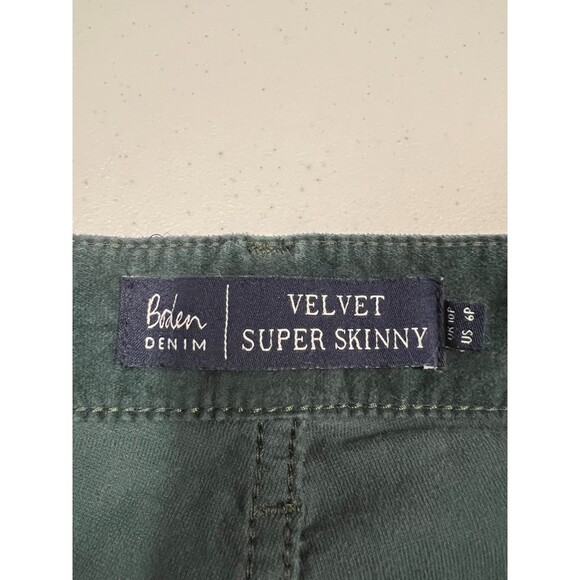 Boden Denim Women's Green Velvet Super Skinny Pants Size 6 Petite - Picture 3 of 8